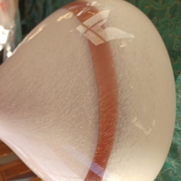 Multi Color swirl Glass Round Vase, white, purple,  pink,  11" tall x 11" dia - Picture 3 of 7